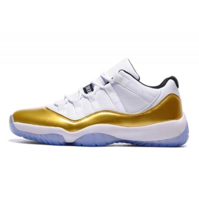 Nike Air Jordan 11 Low Beyaz / Metal Altın Basketbol Ayakkabısı Türkiye - PZOCJ8U3